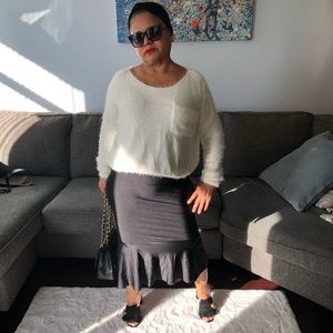 Sexy stretchy black skirt